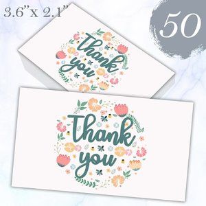 50 Pcs. Thank you Cards